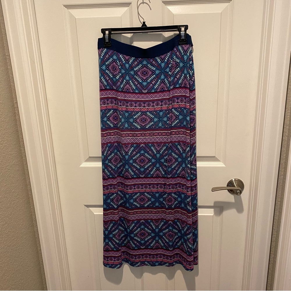J. Jill Vibrant Geometric Maxi Skirt